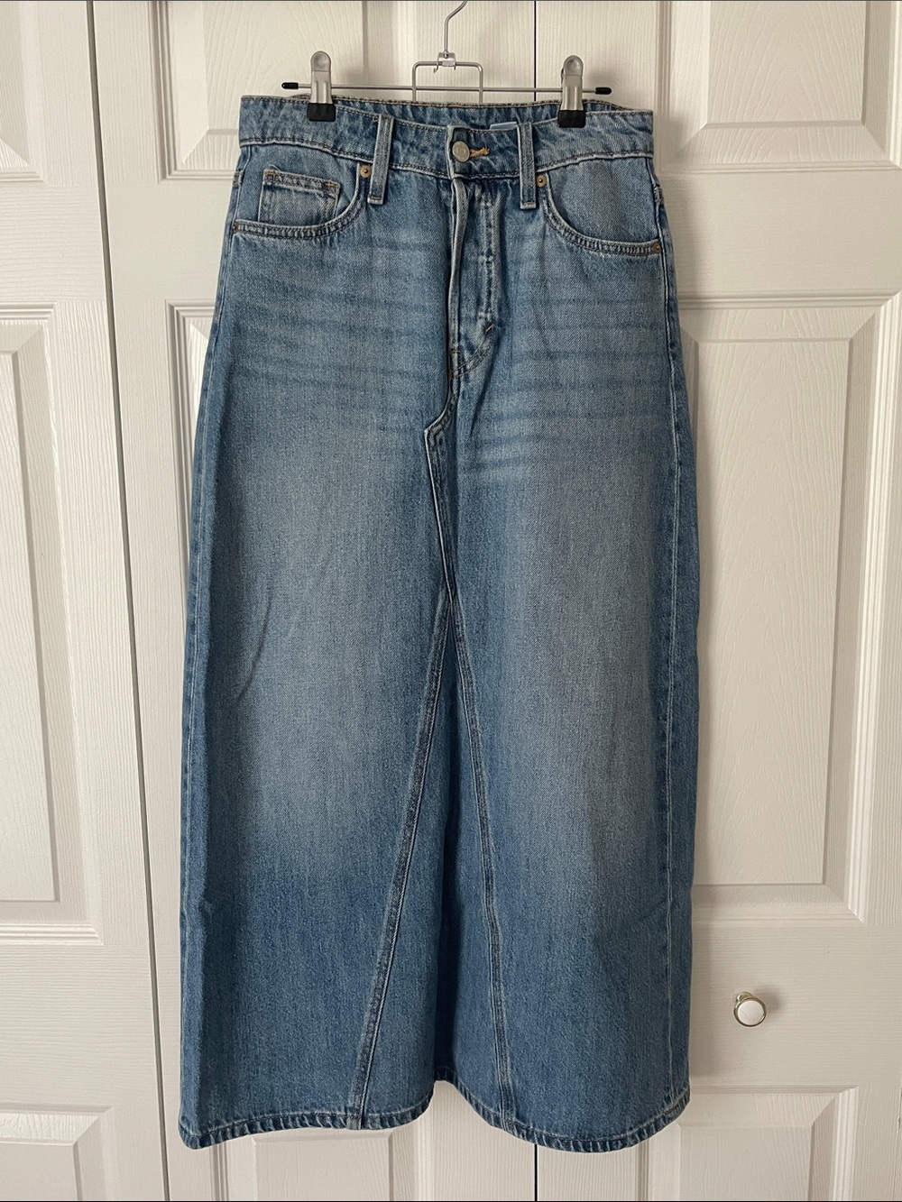 H&M Blue Denim Maxi Skirt